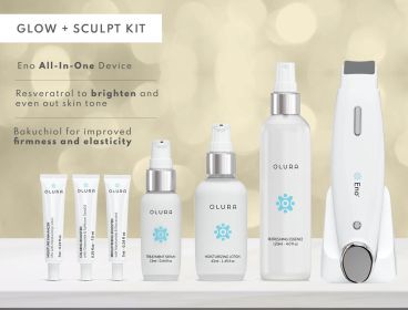 The Glow & Sculpt Facial Kit with the Patented Eno Facial Device. A complete kit for enhancing your natural glow and restoring more youthful facial co