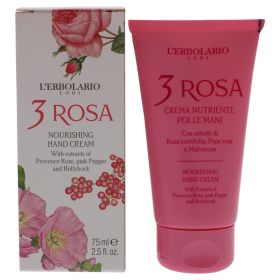 3 Rosa Nourishing Hand Cream by LErbolario for Unisex - 2.5 oz Cream