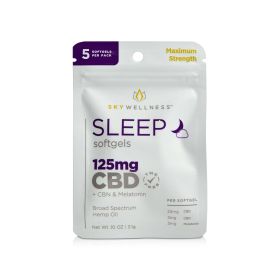 Sky Wellness CBD Sleep Softgels 125mg 5ct + CBN + Melatonin