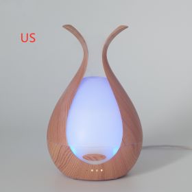 Home Office Humidifier Small Essential Oil Night Light Aroma Diffuser (Option: Colorful Wood grain-US)