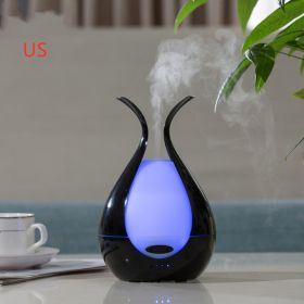 Home Office Humidifier Small Essential Oil Night Light Aroma Diffuser (Option: Colorful black-US)