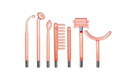 High Frequency Electrotherapy Instrument Glass Tube Accessories (Option: Red light-Seven piece set)