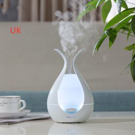 Home Office Humidifier Small Essential Oil Night Light Aroma Diffuser (Option: Colorful white-UK)