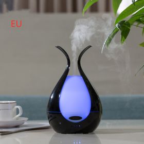 Home Office Humidifier Small Essential Oil Night Light Aroma Diffuser (Option: Colorful black-EU)