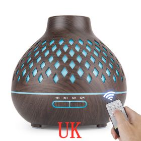 Household Air Spray Mini Ultrasonic Aroma Diffuser (Option: Dark brown-UK)