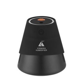Car USB Portable Travel Desktop Iceberg Humidifier (Option: Black-USB)