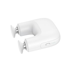 Mute Double-headed Massage Gun Adjustable Electric (Option: White-USB)