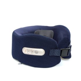 Neck Usb Massage Instrument U-shape Pillow (Option: Pinch Neck Navy Blue)