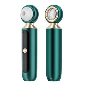 Portable Visual Blackhead Meter Household USB Electric Magnifying Glass Suction Pore Cleaner Blue Light Cleansing To Blackheads (Color: Green)