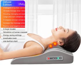 Neck Massager Neck Waist Back Lumbar Spine Lumbar Massage Cushion Home Kneading Pillow (Option: Luxury Intelligence-EU)