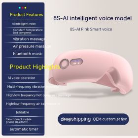 Eye Care Machine Hot Compress Airbag Vibration Massage (Option: AI Model Pink 5 Features-USB)