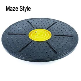Yoga Balance Board Disc Stability Round Plates Exercise Trainer For Fitness Sports Waist Wriggling Fitness Balance Board-C; Exercise Equipment For Wei (Color: Yellow)