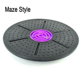 Yoga Balance Board Disc Stability Round Plates Exercise Trainer For Fitness Sports Waist Wriggling Fitness Balance Board-C; Exercise Equipment For Wei (Color: Purple)