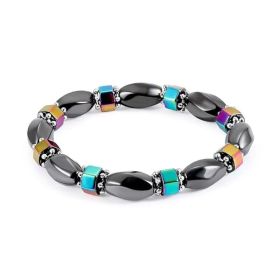 Double-layer Colorful Section Hematite Bracelets Hematite Magnet Bracelet Female (Color: Magnet AB Color)