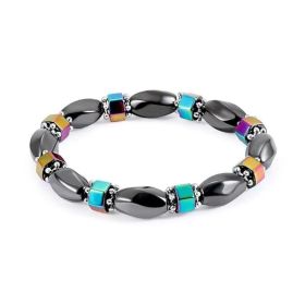 Double-layer Colorful Section Hematite Bracelets Hematite Magnet Bracelet Female (Color: Magnet AB Color)