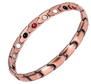 Fashion trend men's and women's magnet bracelet gold magnetite magnetic (Color: Bronze)