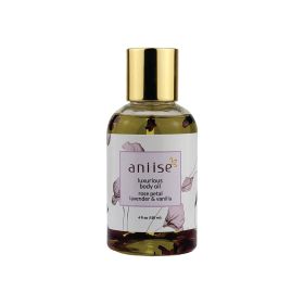 Luxurious Rose Petal Body Oil with Natural Oils (Material: Lavender & Vanilla)