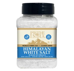Himalayan White Salt by Pride Of India - 1 Lbs (Texture: Coarse Grind, size: 1 Lbs)