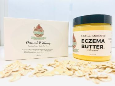 Eczema Butter & Oatmeal Soap Bundle (Scent: Lavender Chamomile Eczema Butter & Unscented Eczema Soap)