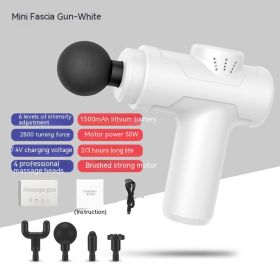 Charging Portable Vibration Mini Massage Gun (Option: 8211 White Color Box Package)